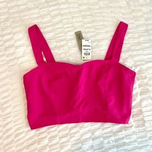 NWT HOT PINK CROPPED TANK🔥💗